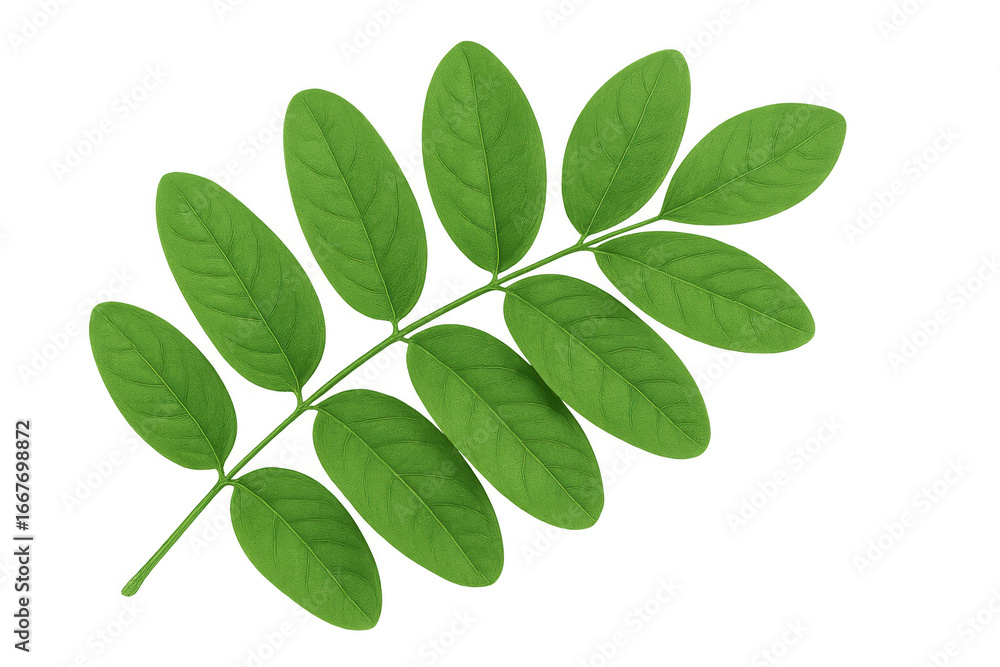 Aufkleber pinnately compound leaf isolated on transparent background, showing multiple leaflets attached to a 