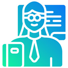 teacher gradient fill icon