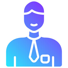 businessman gradient fill icon