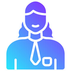 businessman gradient fill icon