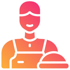 waiter gradient fill icon
