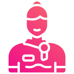 air hostess gradient fill icon