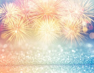 Spectacular bursts of light and color creating a festive and celebratory ambiance with shimmering