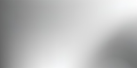 Silver foil background with metal mirror texture. Chrome gradient surface with light gloss. Vector aluminum grey sheet with reflection. Platinum and