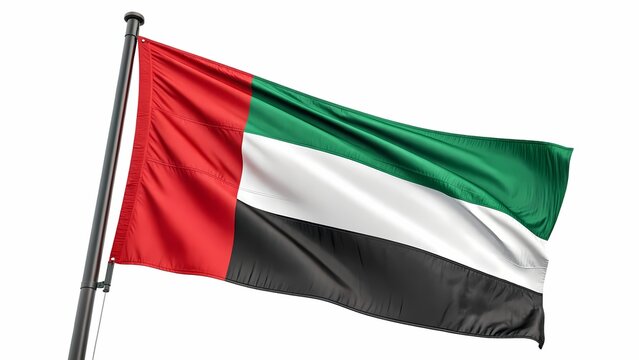 UAE Flag National Symbol of the United Arab Emirates  Waving Flag Emirati Flag Arabian Peninsula Flag Patriotic Emblem Dubai Flag Abu Dhabi Flag National Identity Flags of the World