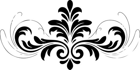Obraz premium Vintage Flourish Vector Set – Elegant Baroque & Damask Elements