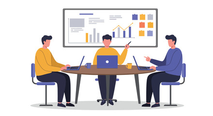 Business Meeting with Data Analysis Presentation 1.