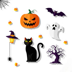 halloween vector set