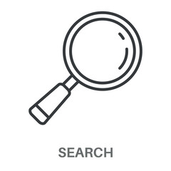 Search Simple Style Outline Design Icon