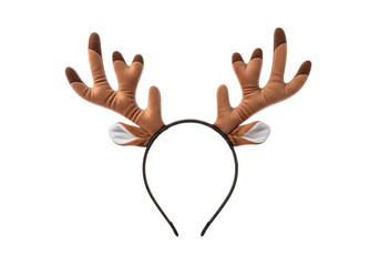 Obraz premium Reindeer antlers headband isolated on transparent background
