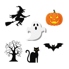 halloween icons set