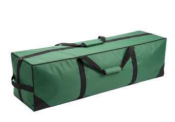 Green christmas tree storage bag isolated on transparent background