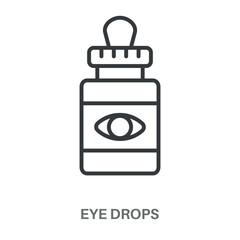 Eye Drops Simple Style Outline Design Icon
