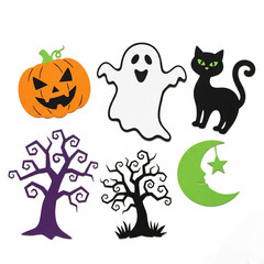 halloween icons set