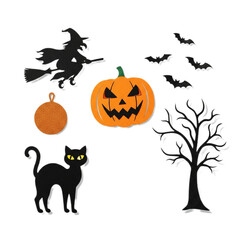 halloween pumpkin and bats