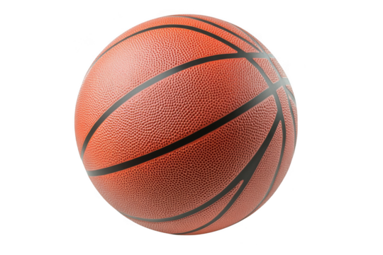 Basketball ball sport orange round game play equipment team competition recreation training exercise isolated on transparent background