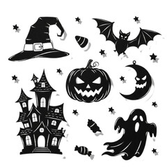 halloween vector set