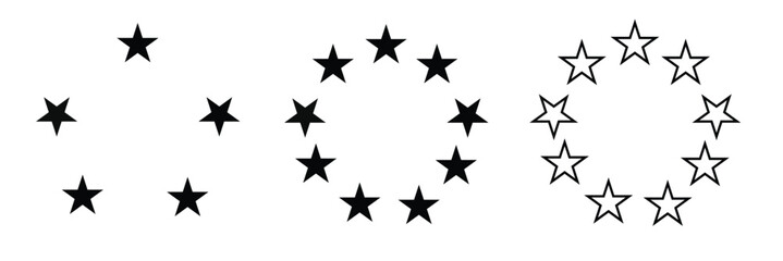 Brush stroke black circle with Japanese sun frame vector illustration. EPS 10