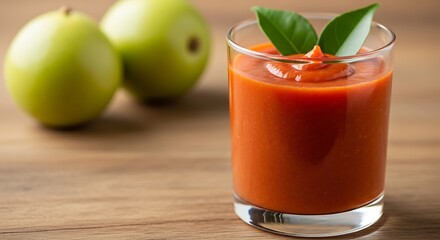 Fototapeta premium Tomato Juice Smoothie, Healthy and Refreshing.