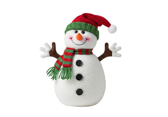 Snowman decoration isolated on transparent background