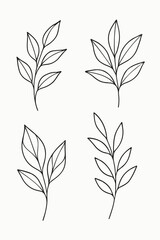 vector set of leaves