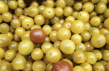 Cherry tomatoes at a market