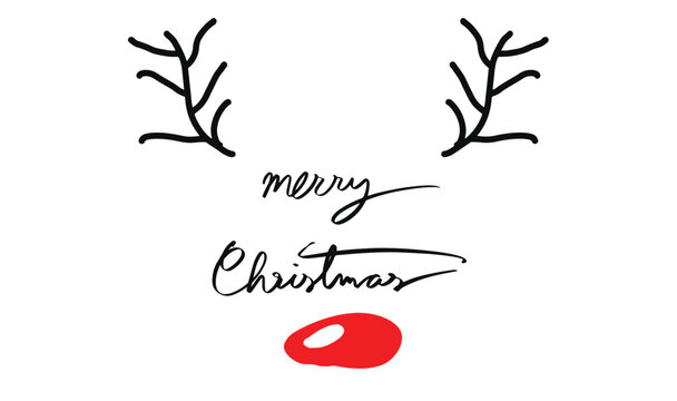 reindeer drawing black color merry christmas xmas holiday happy new year december month santa claus merry christmas xmas happy new year event banner object poster mammal merry christmas reindeer gift