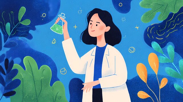 Scientist holds a laboratory vial with precision, performing detailed testing as part of ongoing medical and pharmaceutical research studies.