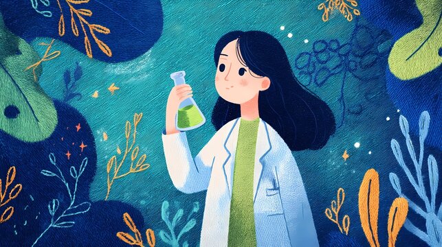 Scientist holds a laboratory vial with precision, performing detailed testing as part of ongoing medical and pharmaceutical research studies.