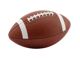 American football ball isolated on transparent background