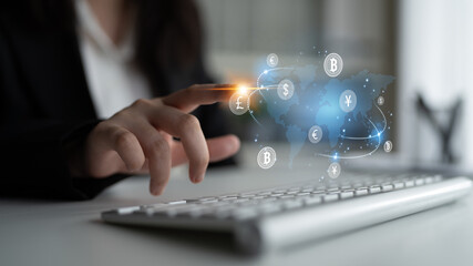 Global currency exchange enables seamless money transfer through currency, exchange, and global systems for decentralized international financial connection Latch