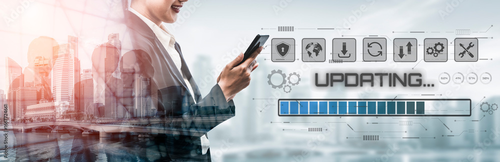Aufkleber knowledge upgrade and software updates support digital skills growth, competitiveness, and continuou