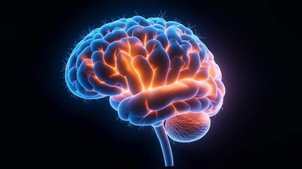 Brain anatomy illustration for medical education and neuroscience research projects design use 3d art - Powered by Adobe