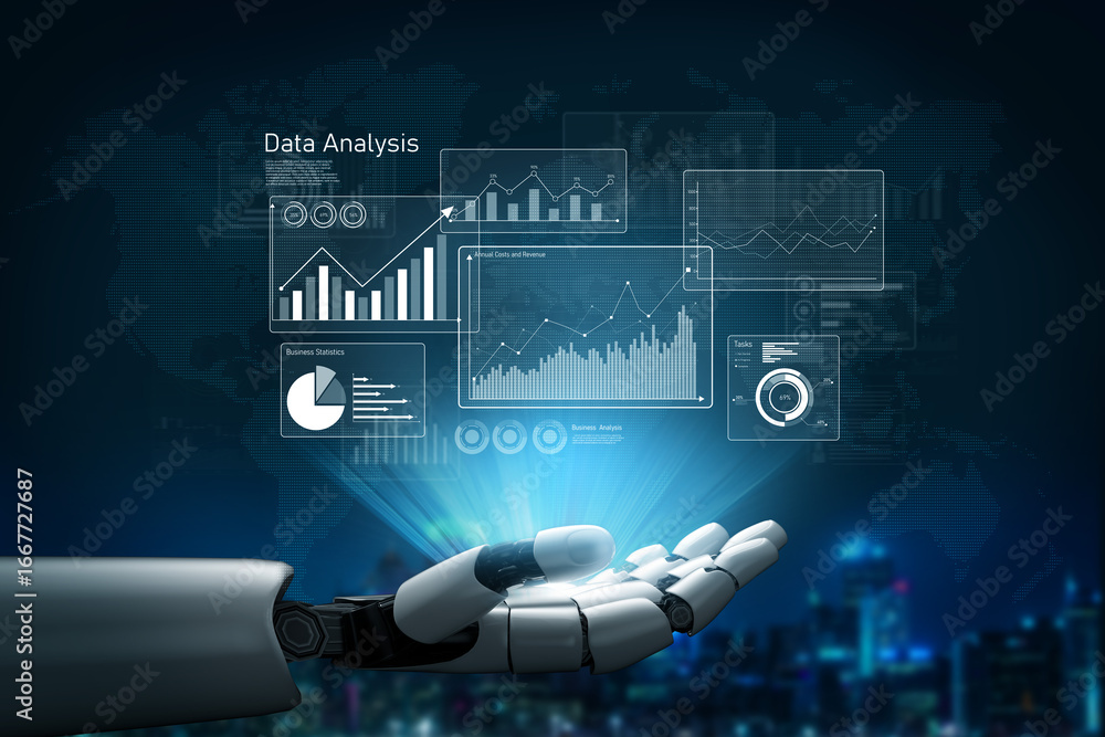 Aufkleber ai enhances business data analytics by automating dashboards, visualizing statistics, and supporting