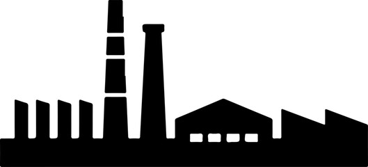 Factory Silhouette Vector Art