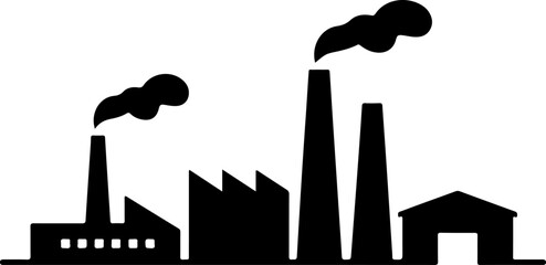 Factory Silhouette Vector Art