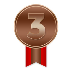 bronze lower third with Number 3 for award element png file