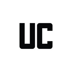 UC monogram logo design letter text name symbol monochrome logotype alphabet character simple logo