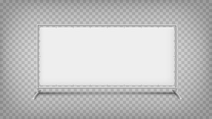 Advertising banner isolated on transparent background. 3d vector mockup