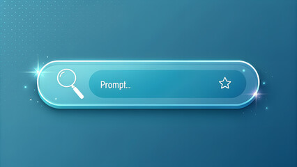 Futuristic Search Bar UI Design with Glass Effect