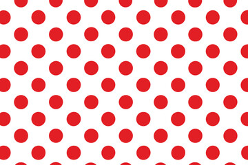 Polka dot seamless pattern. Red dotted geometric abstract background. Vector fabric texture. Classic retro simple wallpaper design. Circle shape backdrop for print and web.