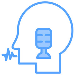 Speech Recognition Glyph Icon