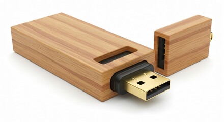 Elegant wood USB drive for modern data storage needs