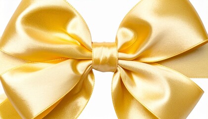 golden bow isolated on white background