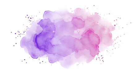 Abstract Watercolor in Radiant Hues: Vibrant shades of purple and pink blend in a soft, expressive watercolor splash, perfect for adding artistic flair to any design.