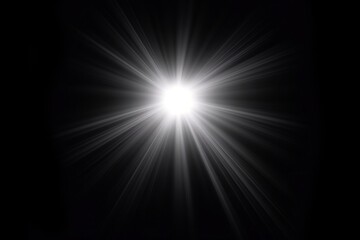 Bright Rays of Light Shining in Darkness – Abstract Background, Glowing Spotlight Effect on Black...