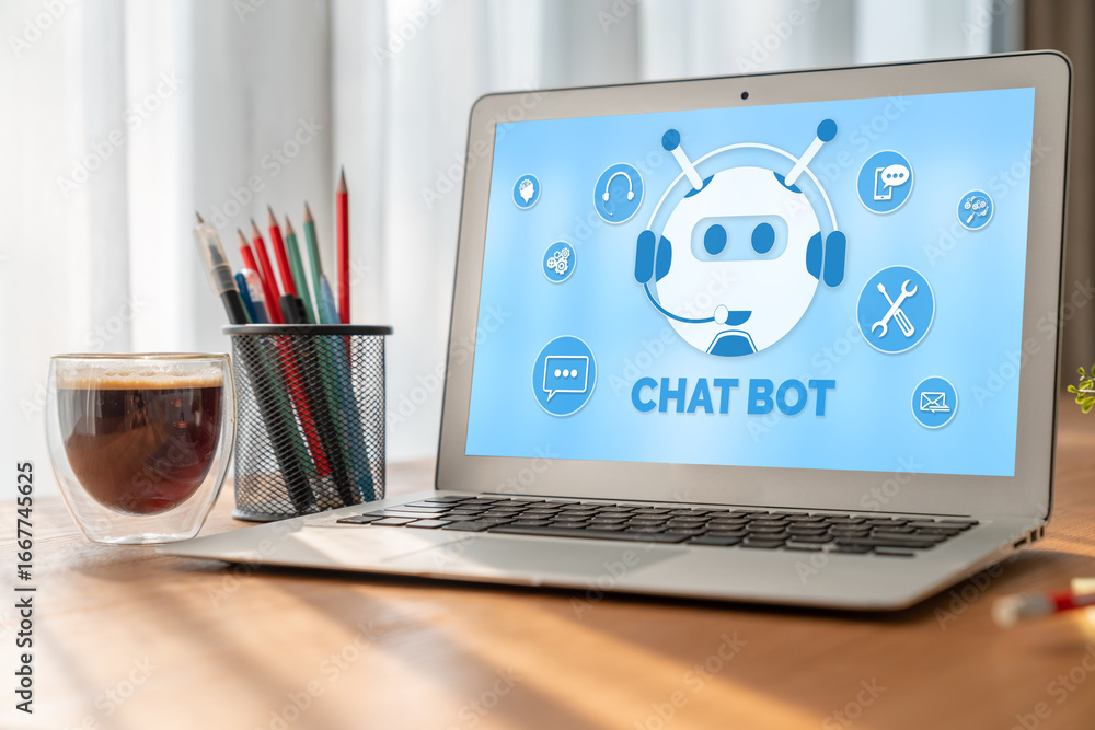 Poster chatbot software application for modish online business that automatically reply to customer questio