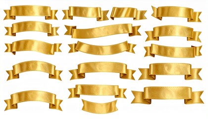set of golden ribbons