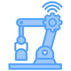 Robotics Integration Glyph Icon