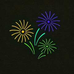 greeting card background with fireworks